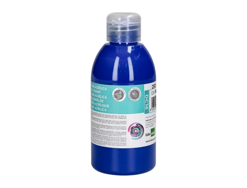 Pintura acrilica Liderpapel bote de 250 ml azul ultramar 166310, imagen 3 mini