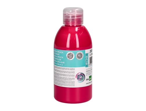 Pintura acrilica Liderpapel bote de 250 ml magenta 166313, imagen 3 mini