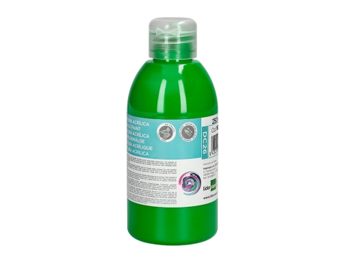 Pintura acrilica Liderpapel bote de 250 ml verde 166320, imagen 3 mini