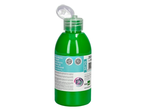 Pintura acrilica Liderpapel bote de 250 ml verde 166320, imagen 4 mini