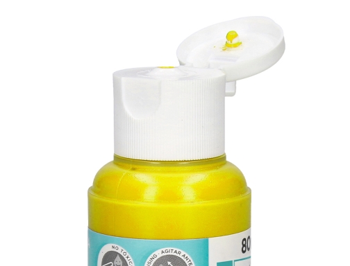 Pintura acrilica Liderpapel bote de 80 ml amarillo 166295, imagen 5 mini