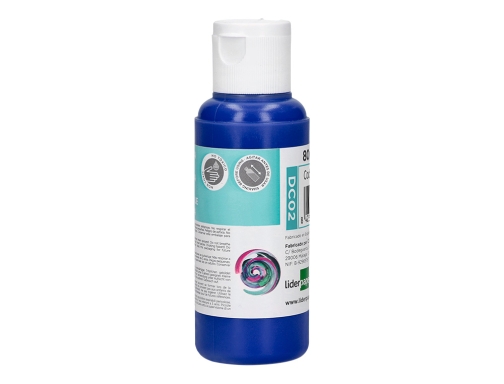 Pintura acrilica Liderpapel bote de 80 ml azul ultramar 166296, imagen 3 mini