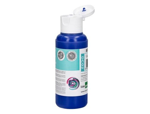 Pintura acrilica Liderpapel bote de 80 ml azul ultramar 166296, imagen 4 mini