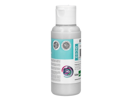 Pintura acrilica Liderpapel bote de 80 ml blanco 166297, imagen 3 mini