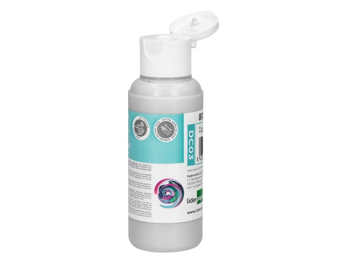 Pintura acrilica Liderpapel bote de 80 ml blanco 166297, imagen 4 mini