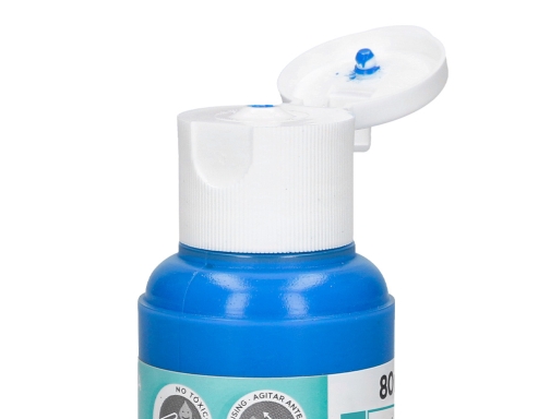 Pintura acrilica Liderpapel bote de 80 ml cian 166298 , azul cian, imagen 5 mini