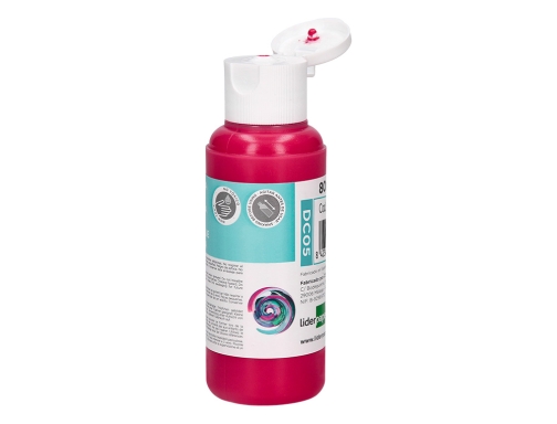 Pintura acrilica Liderpapel bote de 80 ml magenta 166299, imagen 4 mini