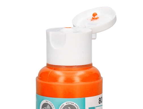 Pintura acrilica Liderpapel bote de 80 ml naranja 166301, imagen 5 mini