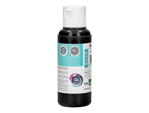 Pintura acrilica Liderpapel bote de 80 ml negro 166302, imagen 3 mini