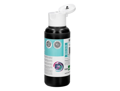 Pintura acrilica Liderpapel bote de 80 ml negro 166302, imagen 4 mini