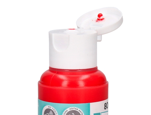 Pintura acrilica Liderpapel bote de 80 ml rojo 166303, imagen 5 mini