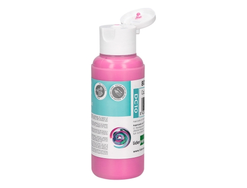 Pintura acrilica Liderpapel bote de 80 ml rosa 166304, imagen 4 mini