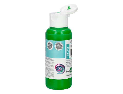 Pintura acrilica Liderpapel bote de 80 ml verde 166306, imagen 4 mini