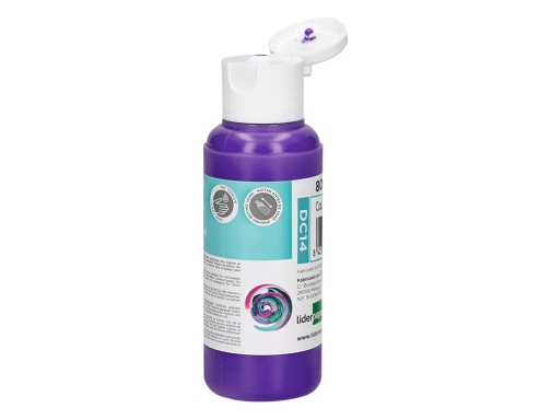 Pintura acrilica Liderpapel bote de 80 ml violeta 166308, imagen 4 mini