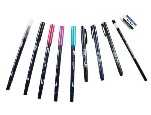 Set caligrafia Tombow lettering advance 10 piezas LSADV, imagen 3 mini
