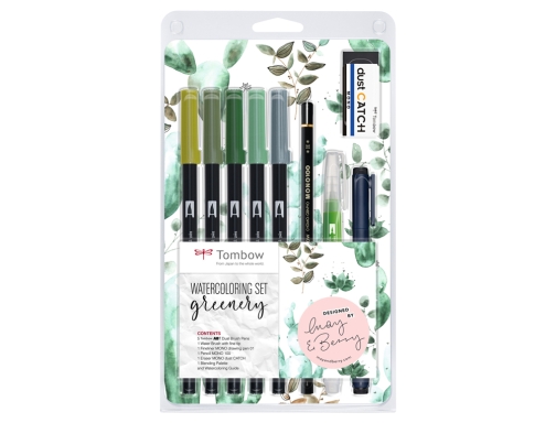 Set watercoloring Tombow greenery 9 piezas WCS-GR, imagen 3 mini