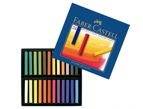 Tiza pastel faber-castell estuche carton de 24 unidades colores surtidos Faber-Castell 128324, imagen 2 mini
