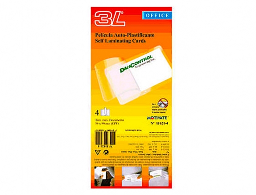 Bolsa de plastificar 3l office manual en frio 300 mc Din A4 3loffice 15051, imagen 2 mini