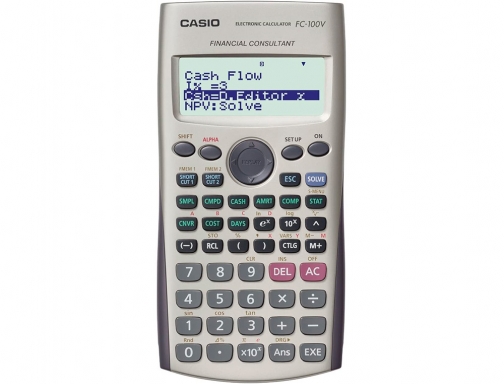 Calculadora Casio FC-100V financiera 4 lineas 10+2 digitos almacenamiento flash calculo de, imagen 2 mini