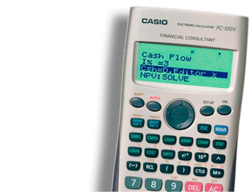 Calculadora Casio FC-100V financiera 4 lineas 10+2 digitos almacenamiento flash calculo de, imagen 5 mini