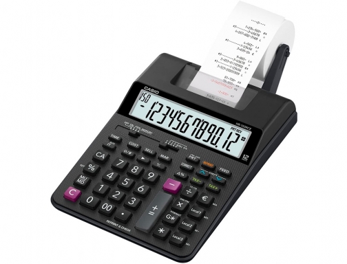 Calculadora Casio HR-150RCE impresora pantalla lc papel 58 mm impresion bicolor 12, imagen 3 mini