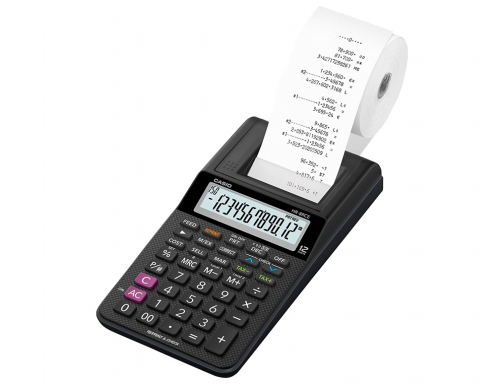 Calculadora Casio impresora pantalla lc papel 58mm HR-8RCE 12 digitos ac dc, imagen 2 mini