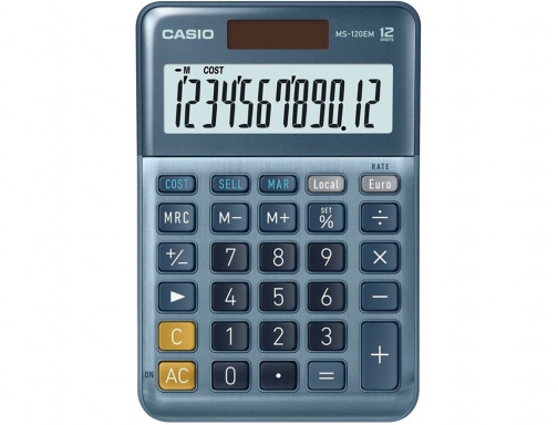 Calculadora Casio MS-120EM sobremesa 12 digitos tx + - color azul, imagen 2 mini