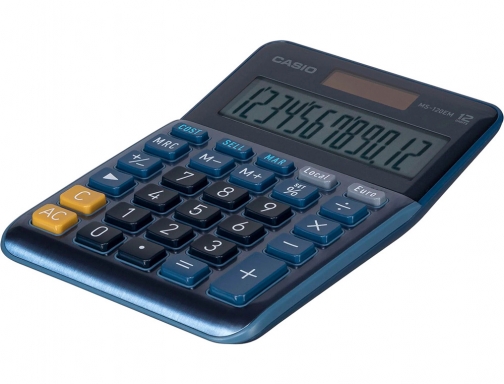 Calculadora Casio MS-120EM sobremesa 12 digitos tx + - color azul, imagen 3 mini