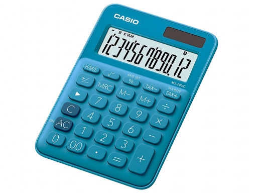 Calculadora Casio MS-20UC-BU sobremesa 12 digitos tax + - color azul, imagen 2 mini