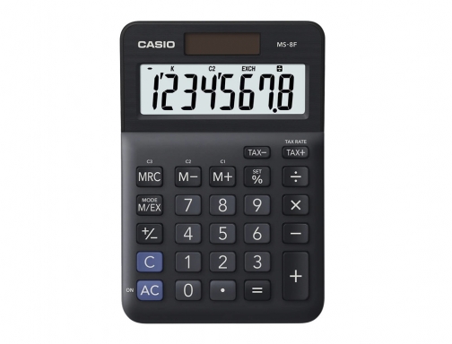 Calculadora Casio MS-8F sobremesa 8 digitos tax + - color negro, imagen 3 mini