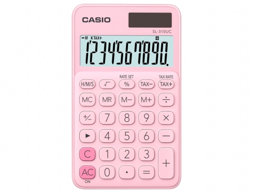 Calculadora Casio SL-310UC-PK bolsillo 10 digitos tax + - tecla doble cero, imagen 2 mini