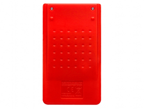 Calculadora Liderpapel bolsillo xf11 8 digitos solar y pilas color rojo 115x65x8 163476, imagen 4 mini