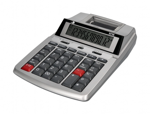 Calculadora Liderpapel impresora pantalla papel 57 mm 12 digitos impresion bicolor blanca 163438, imagen 4 mini
