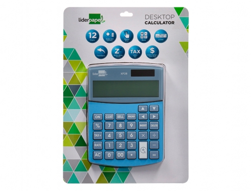 Calculadora Liderpapel sobreme sa xf28 12 digitos dos lineas coste venta margen 163493, imagen 2 mini
