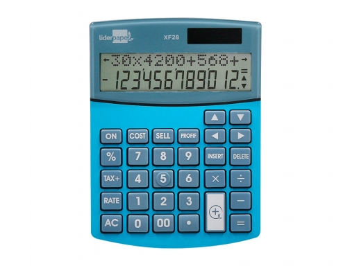 Calculadora Liderpapel sobreme sa xf28 12 digitos dos lineas coste venta margen 163493, imagen 3 mini