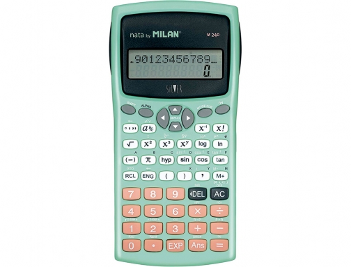 Calculadora Milan cientifica m240 silver 2 lineas 240 funciones 10+2 digitos color 159110SLBL, imagen 2 mini