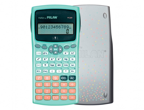 Calculadora Milan cientifica m240 silver 2 lineas 240 funciones 10+2 digitos color 159110SLBL, imagen 4 mini
