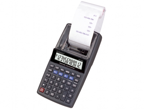 Calculadora Q-connect impresora pantalla papel KF11213 12 digitos tinta azul, imagen 2 mini