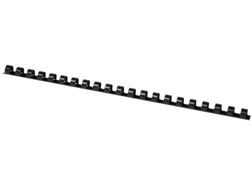 Canutillo Q-connect redondo 10 mm plastico negro capacidad 95 hojas caja de KF24020, imagen 2 mini