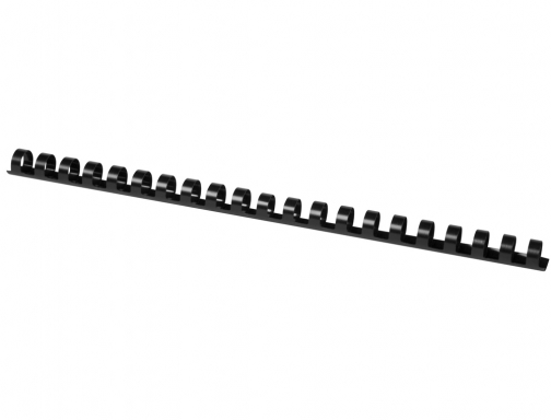 Canutillo Q-connect redondo 14 mm plastico negro capacidad 130 hojas caja de KF24051, imagen 2 mini
