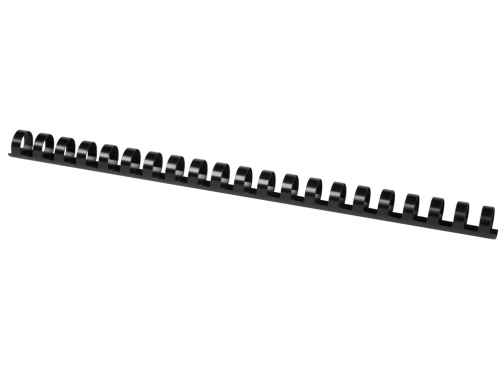 Canutillo Q-connect redondo 16 mm plastico negro capacidad 145 hojas caja de KF24024, imagen 2 mini
