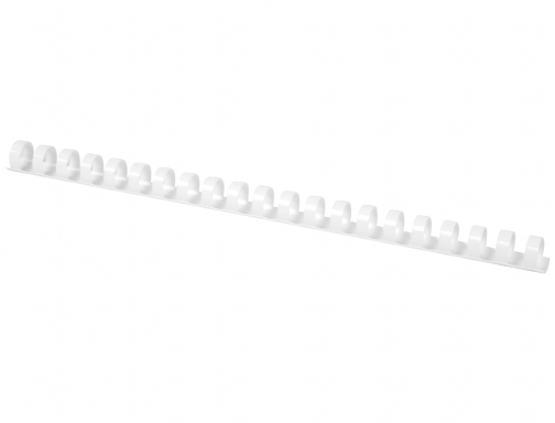 Canutillo Q-connect redondo 16 mm plastico blanco capacidad 145 hojas caja de KF24025, imagen 2 mini