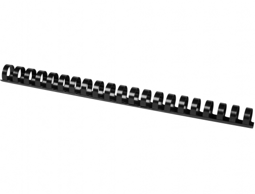 Canutillo Q-connect redondo 18 mm plastico negro capacidad 160 hojas caja de KF32114, imagen 2 mini