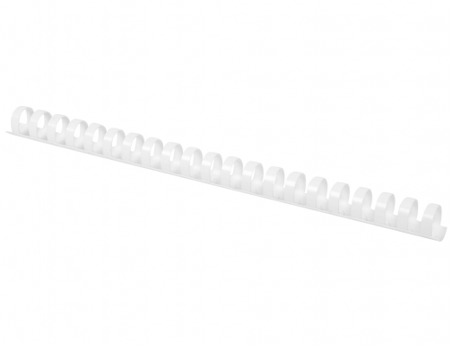 Canutillo Q-connect redondo 18 mm plastico blanco capacidad 160 hojas caja de KF32115, imagen 2 mini