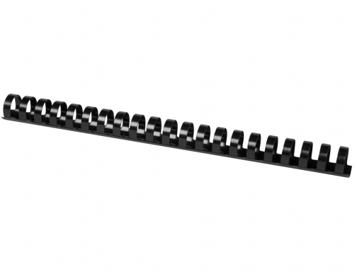 Canutillo Q-connect redondo 22 mm plastico negro capacidad 200 hojas caja de KF32116, imagen 2 mini