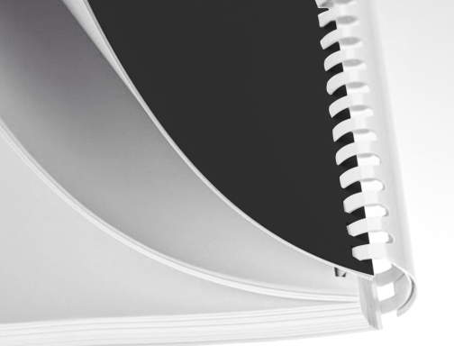 Canutillo Qconnect Redondo 22 Mm Plastico Blanco Capacidad 200 Hojas Caja De Kf32117, imagen 3 mini