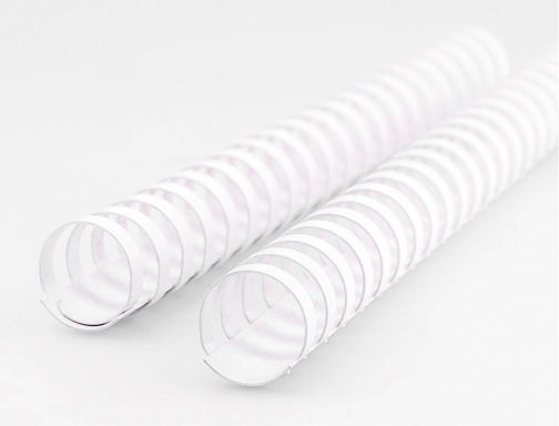 Canutillo Qconnect Redondo 22 Mm Plastico Blanco Capacidad 200 Hojas Caja De Kf32117, imagen 5 mini