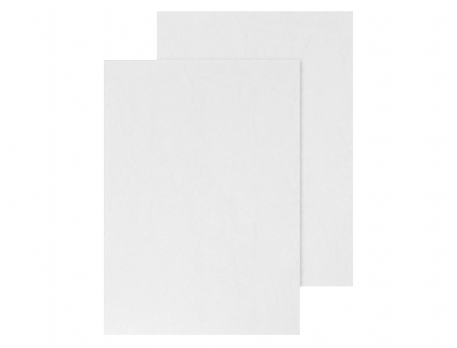Tapa de encuadernacion Q-connect carton Din A4 blanco brillante 250 gr caja KF00498, imagen 3 mini