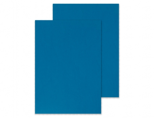 Tapa de encuadernacion Q-connect carton Din A4 azul simil piel 250 gr KF00500, imagen 3 mini