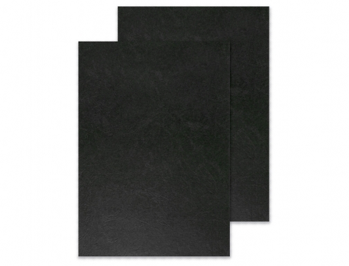 Tapa de encuadernacion Q-connect carton Din A4 negro simil piel 250 gr KF00501, imagen 3 mini